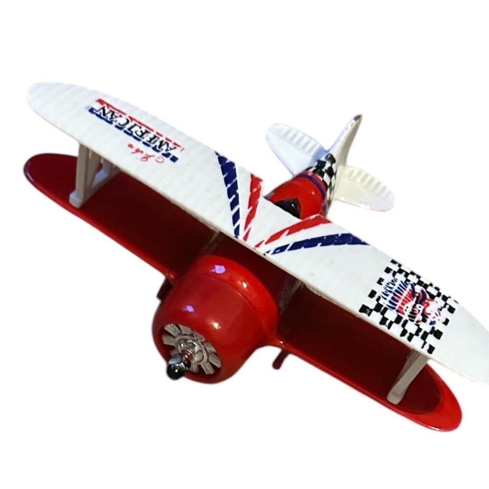 Vintage John American die-cast toy airplane - Red